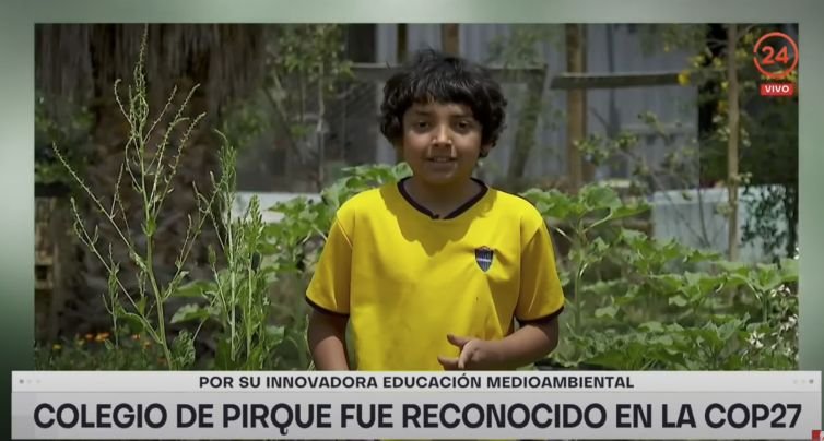 [TVN] Colegio de Pirque, ganador de Guardianes del Clima, fue reconocido en la COP27